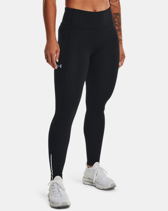 Under Armour Fly Fast Printed Womens Long Running Tights Black 